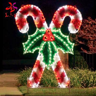 China Pattern Lights 2021 New Christmas Decoration Display 3d Candy Cane Pattern Light for sale