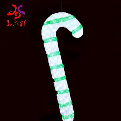 China Pattern Lights 18 Years Supply Factory 2D 3D LED Lit Outdoor Decorations Candy Cane Christmas Pattern Lights for sale