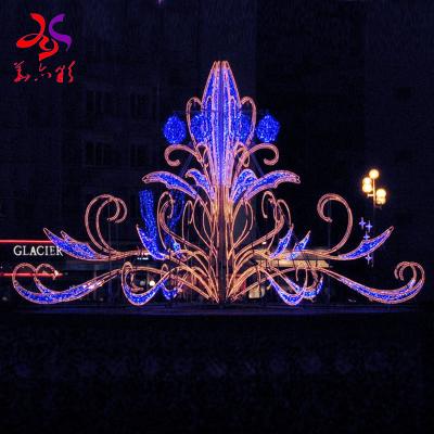 China 2021 newest custom dynamic led park christmas decoration 3d fountain pattern light for sale