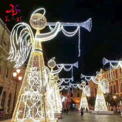 China Commercial Use Huayicai LED Christmas Lights Pattern Figure Angel Light Decorative Decoration for sale