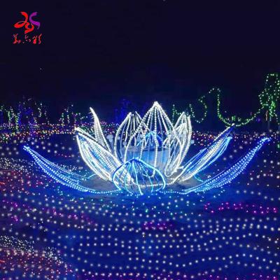 China Commercial Use 18 Years Factory Outdoor Festival Holiday LED Lighting Christmas Decoration 3D Structure Flower Lanterns Pattern Lights for sale