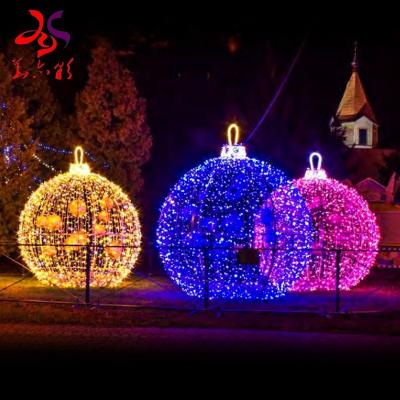 China Outdoor Commercial Use Huayicai Mall Mall Stage Garden Street Led Large Decoration 3d Ball Pattern Lights for sale