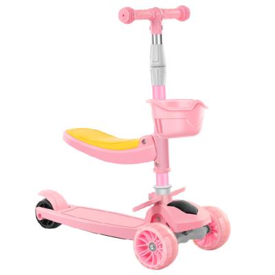 China Hot Sale 2022 Plastic Three Wheels Children Kids Kick Scooter With Flashing Light for sale