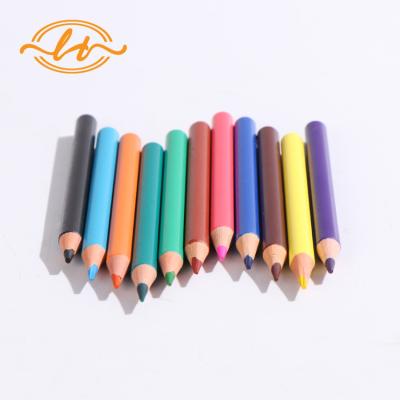 China office & School Pencil Customized 3.5 Inch Promotional Colored Logo Print Mini Pencil-Round Shaped for sale