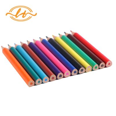 China office & School Pencil 3.5 Inch Half Pencil Size Small Promotional Colored Mini Pencil-Triangular Shaped for sale