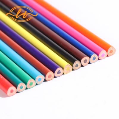 China office & School Pencil Promotional 12 Colors 3.0mm Lead Triangular Barrel Children's Art Color Pencils Set for sale