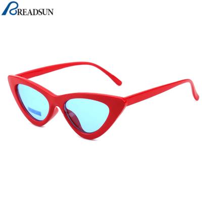 China Red cute cat eye sunglasses women triangle uv400 fashion cat eye sunglasses women shape glasses for sale