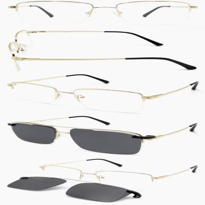 China Fashion Sunglasses READSUN Piece Metal Glass Retro Metal Material Hanging Glasses for sale