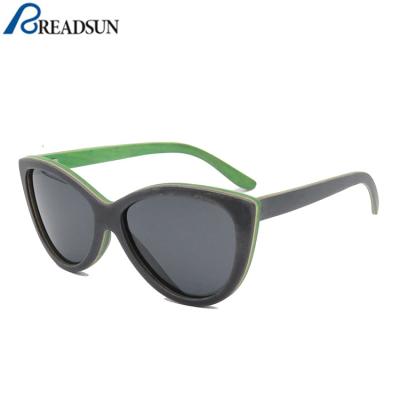 China Wholesale Fashion Sunglasses Fashion Custom Wood Women Cat Eye Sunglasses for sale