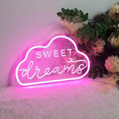 China Neon Tube Fast Handmade Cloud LANDSCAPE Soft Delivery Decoration Lighting Signs Neon Sign Bar Event LED Neon Lights Ice Blue Sign for sale