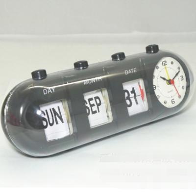 China Retro Calendars Alarm Flip Clock Automatic Table File Down Page Clock à venda