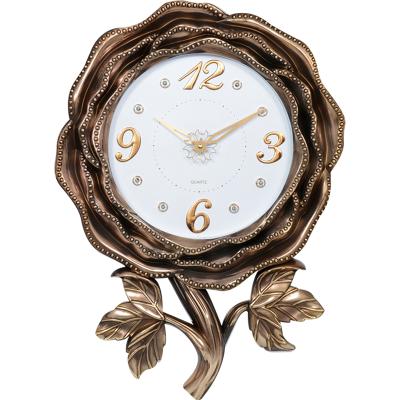 China Customization OEM cheap plastic wall clocks flower decorative wall clock for sale