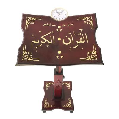 China Islamic Antique Style Plastic Wooden Color Pray Clock for sale