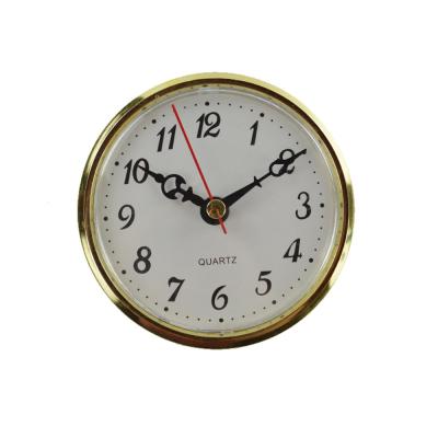 China Top Quality Minimalist Classic Fit Up Quartz Insert Clock Gold Color for sale