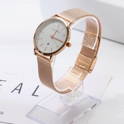 China Hot saleluxury auto date gift rose gold fashion design watch for sale