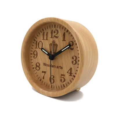 China Coastal Fashional Customized Beech Wood High Quality Alarm Clock en venta