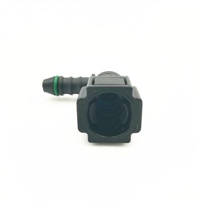 China OEM Factory Original Supplier 7.89 PA12 5/16 5/16 90 Degree Connector Quick Nipple Barb Fuel Hose Fittings Fuel Quick Connector for sale