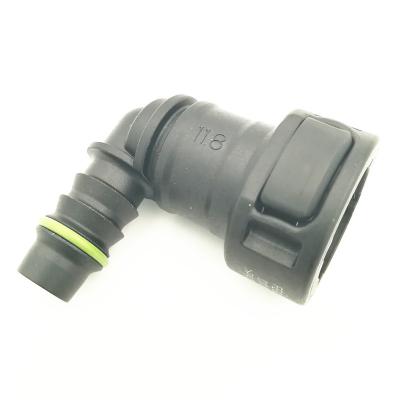 China OEM Factory Original Supplier 11.8 Quick Connectors PA12 Double Knob 90 Degree Hose Quick Coupling Nylon Fuel Line Hose Connectors for sale