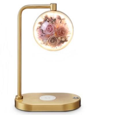 China Wireless Teacher Gift Box Light Lamp Modern Mobile Phone Flower Desk Flower Day Night Gift For Teacher for sale