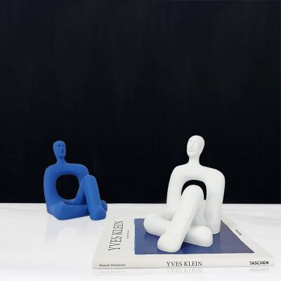 China Artificial Resin Abstract Modern Desktop Figure Ornament Home Decoration Crafts for sale