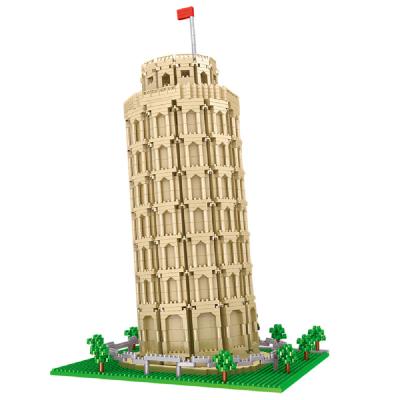 China Construction Toy Wholesale Italy World Famous Architecture Mmi Bricks Torre pendente di Pisa Mini Building Blocks Toy Leaning Tower of Pisa Model for sale