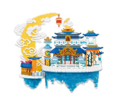 China Construction Toy High Quality Moon Palace Mini Building Blocks Toys Children Gift Chinese Architecture DIY 3D Model Diamond Bricks Dropshipping for sale