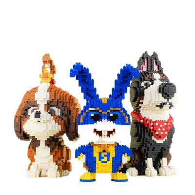 China Construction Toy Hot Sale 3D Animal Assembled Model Rooster Diamond Mini Bricks Pet Secret Life Building Blocks SnowBall Figures Toys Dropship for sale