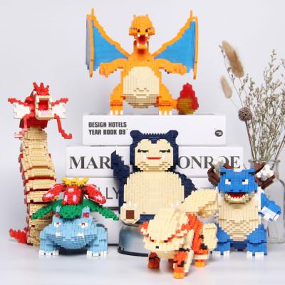 China Construction Toy Hot Sale Cartoon Pocket Monster Blastoise Venusaur Diamond Mini Brick Pokemened Snorlax Arcanine Nano Building Blocks Toys for sale