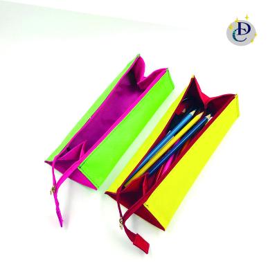 China Schools & Offices Pull Down Factory Price Canvas / Polyester Zipper Pencil Bag for sale