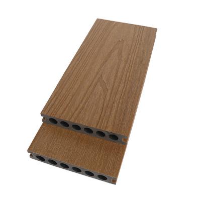 China Modern Wpc Decking Board Abrasion Resistant Wood Plastic Floor Boards Fireproof Engineered Hollow Composite Decking Board for sale