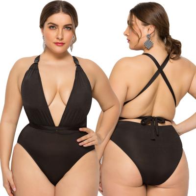 China Big size plus size black bikinis swimwear swimming suit fashion girl swimsuits for women 2021 for sale