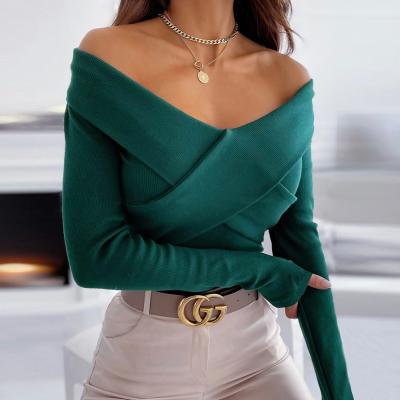 China Amazon Regular Top Selling Long Sleeves Custom Size Knited Cashmere Sweater Most Fashionable Sweater For Women for sale