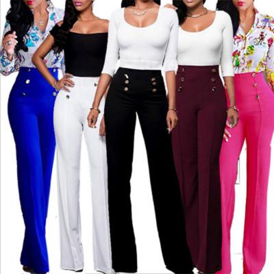 China Anti-wrinkle amazon top selling long pants suit women's pants women model new plus size pants for women for sale