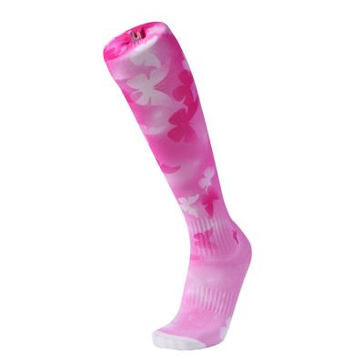 China Cheap Custom Colored Printing Anti-Slip Custom Sublimation Knee High Football Socks for sale