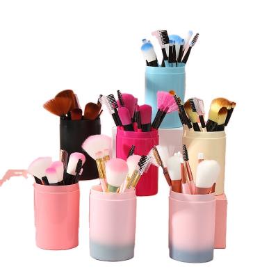 China Makeup Brush Manufacturer Direct Selling 12 Portable Cosmetic Brush Eyeshadow Blusher Powder Brush Set Brush Beauty Tool Bru for sale