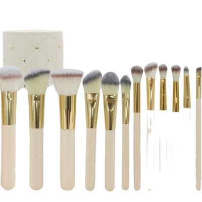 China 12pcs Cosmetic Drum Brush Set Professional Packaging Makeup Brush Set Makeup Brush Set With Wooden Handle for sale