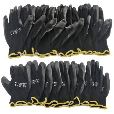 China Anti-Slip Palm Coated Working Gloves CE Certificated EN388 Labor Gloves PU Coating Safety Gloves for sale