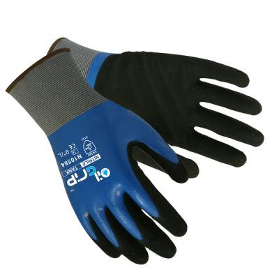 China Water Proof Car Repair Gloves Nylon Nitrile Safety Work Protective Gloves Waterproof 15 Gauge Repairing Builder Gloves for sale