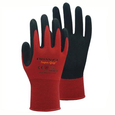 China Nitrile Anti-slip Safety PU Working Gloves Thicken Mechanic Gloves HANVO Work Gloves Palm Coated Palm Coated for sale