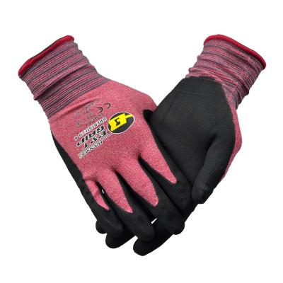 China Nitrile Anti-Slip High Level Safety Work Gloves Palm Coating Palm Coating Mechanic Working Gloves for sale