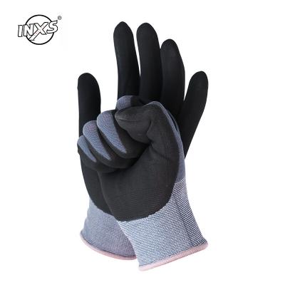 China Anti-Slip Working Gloves Garden Car Repair Work Gloves Knitted Wrist Nitrile Gloves for sale