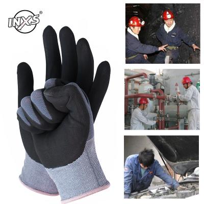 China Knitted Wrist Gloves PVC /Nitrile Anti-Slip Garden Car Repair Working Work Gloves for sale