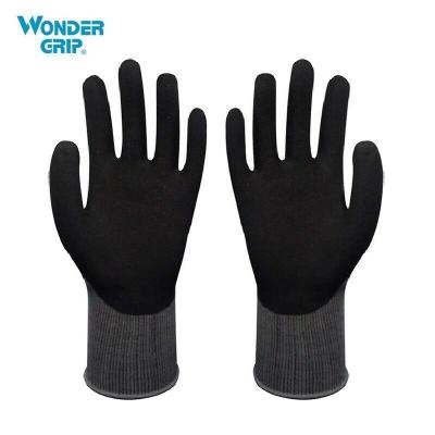 China Wonder Grip Nitrile Gloves Sandy Coated Work Gloves Garden Nylon Safety Anti-Slip Gloves for sale