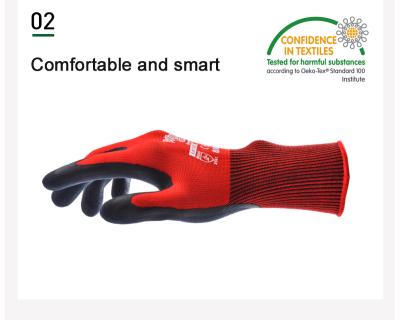 China Anti-Slip Working Safety Glove Set Nitrile Working Gloves Automotive Work Gloves for sale