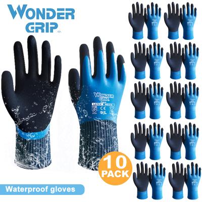 China Water Proof Working Safety Emulsion Glove Set Automotive Working Anti-teeth Fish Waterproof Non-slip Gloves for sale