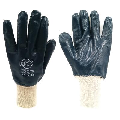 China Self-Cut Knitted Lining With Anti-Grease Nitrile Coated Safety Gloves And Mechanic Working Gloves for sale