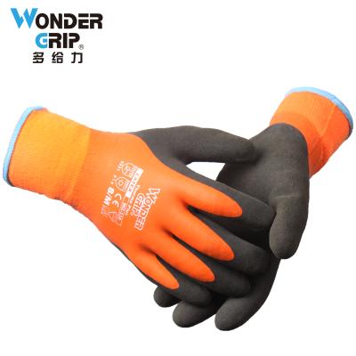 China Wonder Anti-Slip Grip Thicken Garden Working Gloves Coldproof Gloves Double Layer Latex Coated Protective Winter Gloves for sale