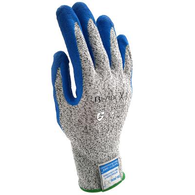 China anti-cut certified hand protection latex gardening and work rubber coated gloves level 3 cut resistant gloves for sale