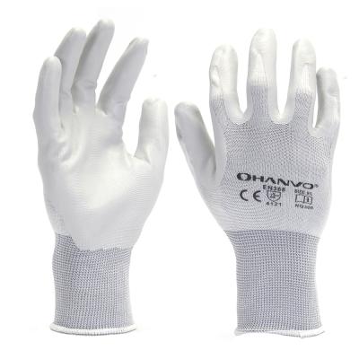 China Anti-Slip Soft Nylon Coating With Smart Grip Nitile Coated Garden Repairing Builder Gloves Hanvo Safety Work Gloves 13 Gauge Gloves for sale