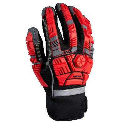 China TPR Protector Impact Gloves Men Vibration Mechanic Work Gloves Anti Vibration CAT II Cut Resistant E CE EN388 INPAX Level Work Gloves for sale